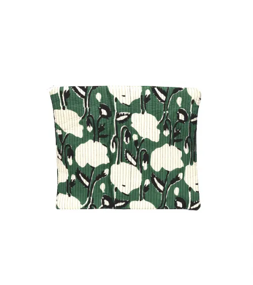 FLOWER PRINT POCKET - GREEN