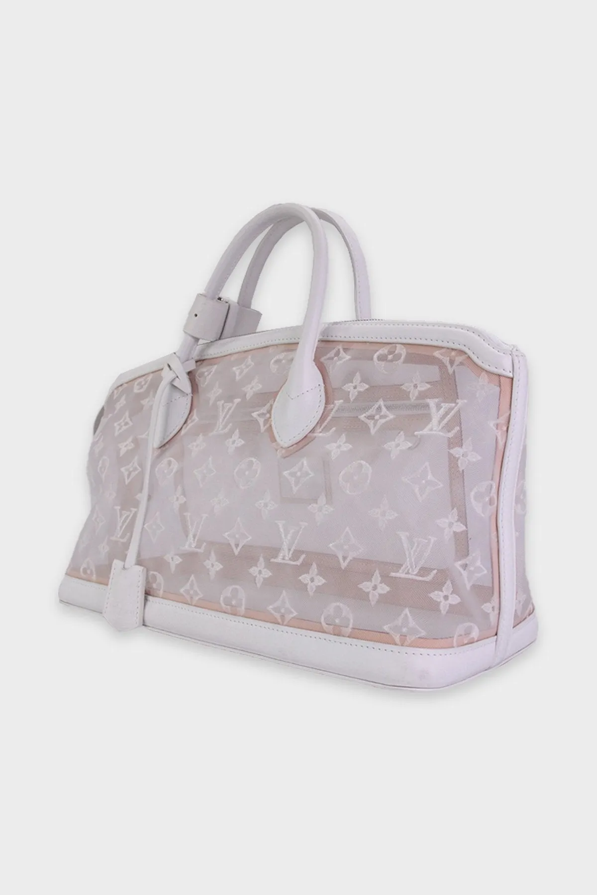 Louis Vuitton Sheer White Monogram Top Handle Handbag