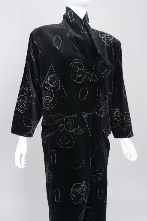 Velvet Scribble Coat